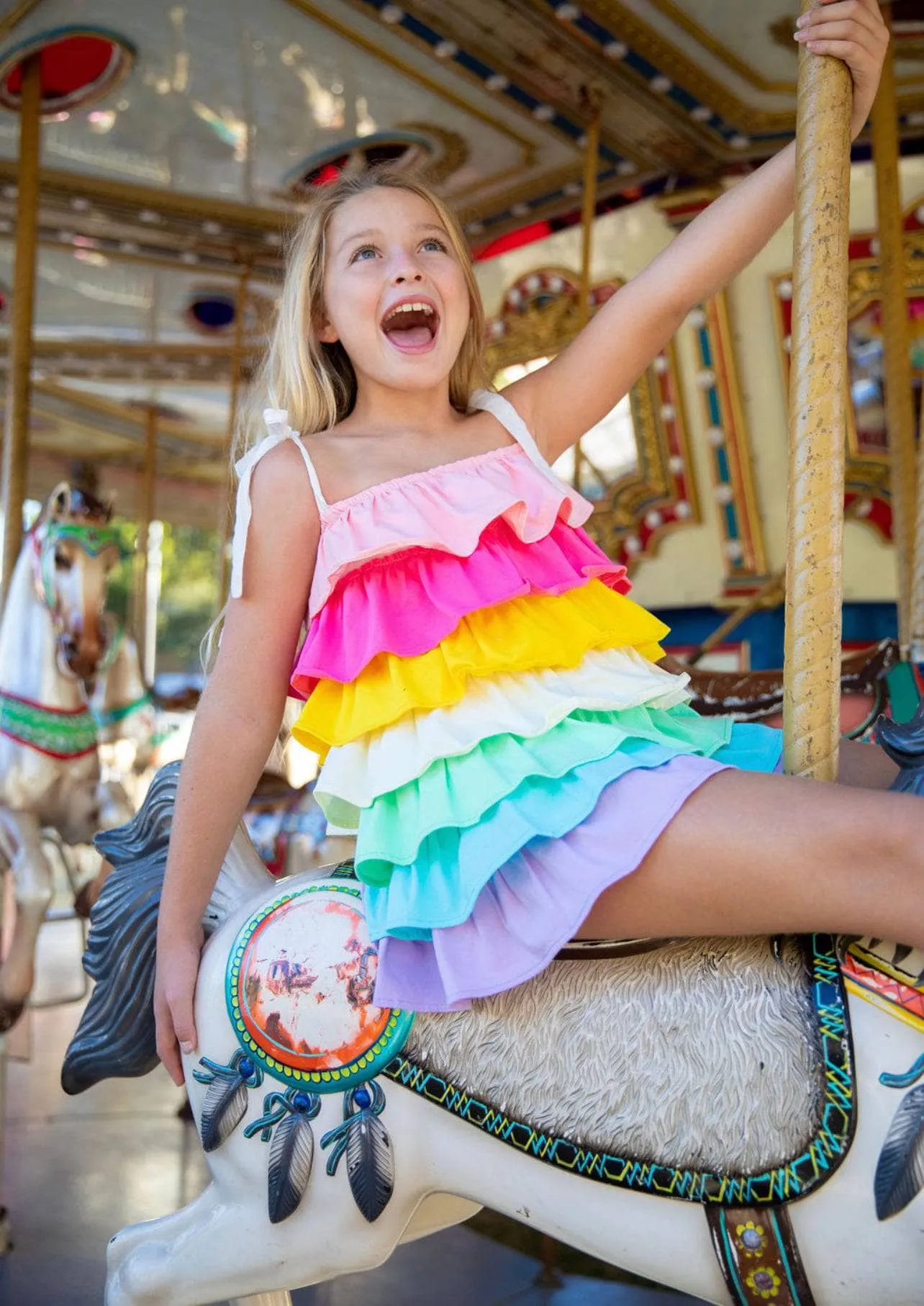 Ruffle Pastel Sun Dress