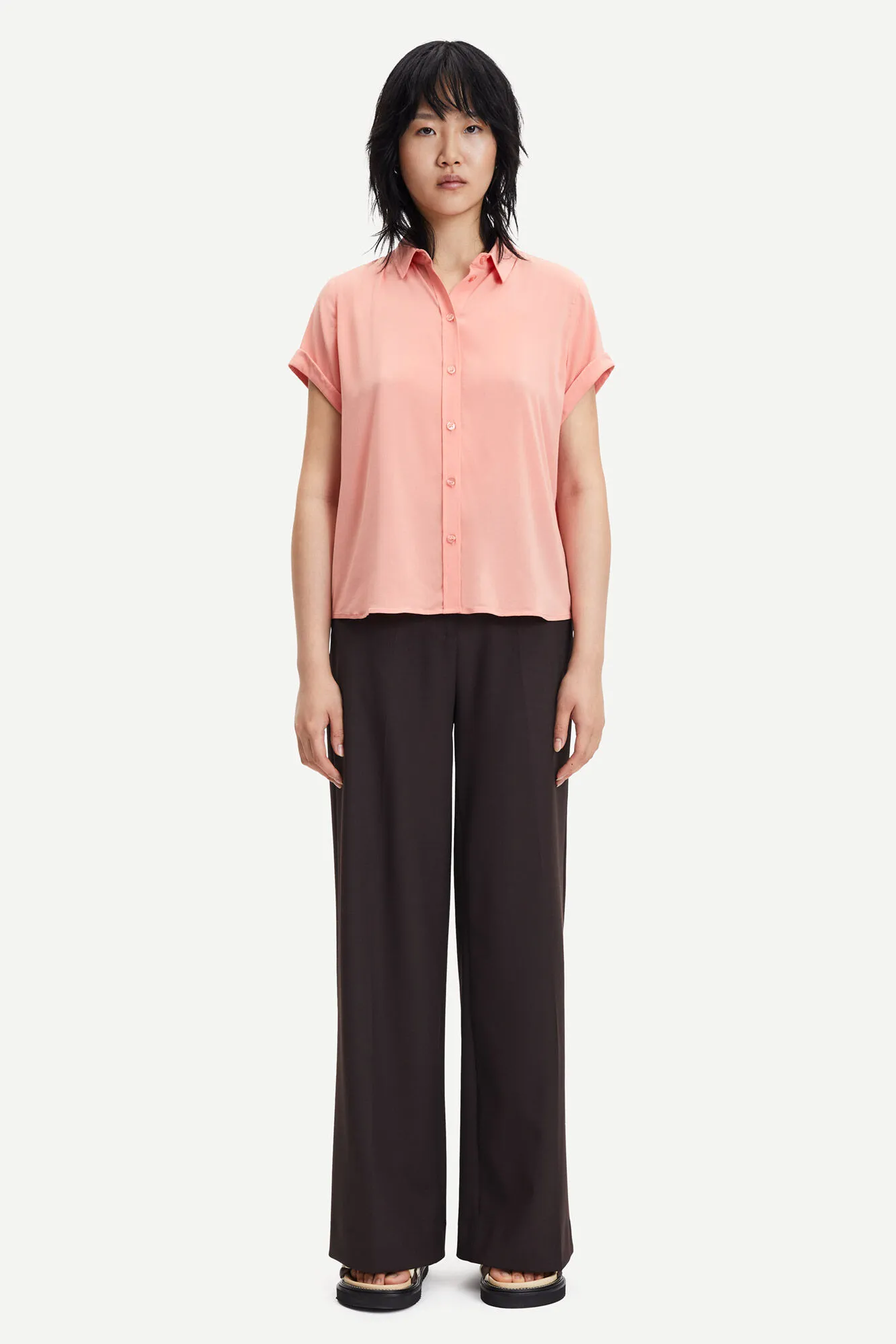 Samsoe Samsoe Majan Shirt, Coral Haze