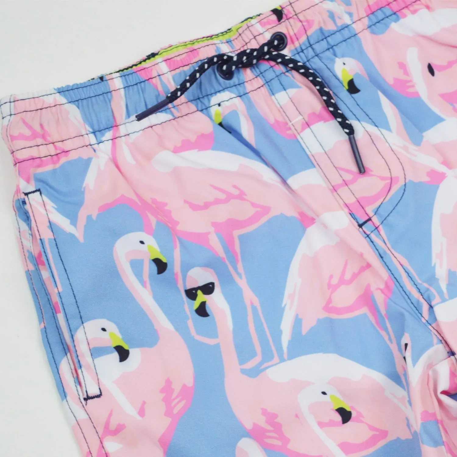 Shady Flamingo Boys 4 way Stretch Swim Trunk