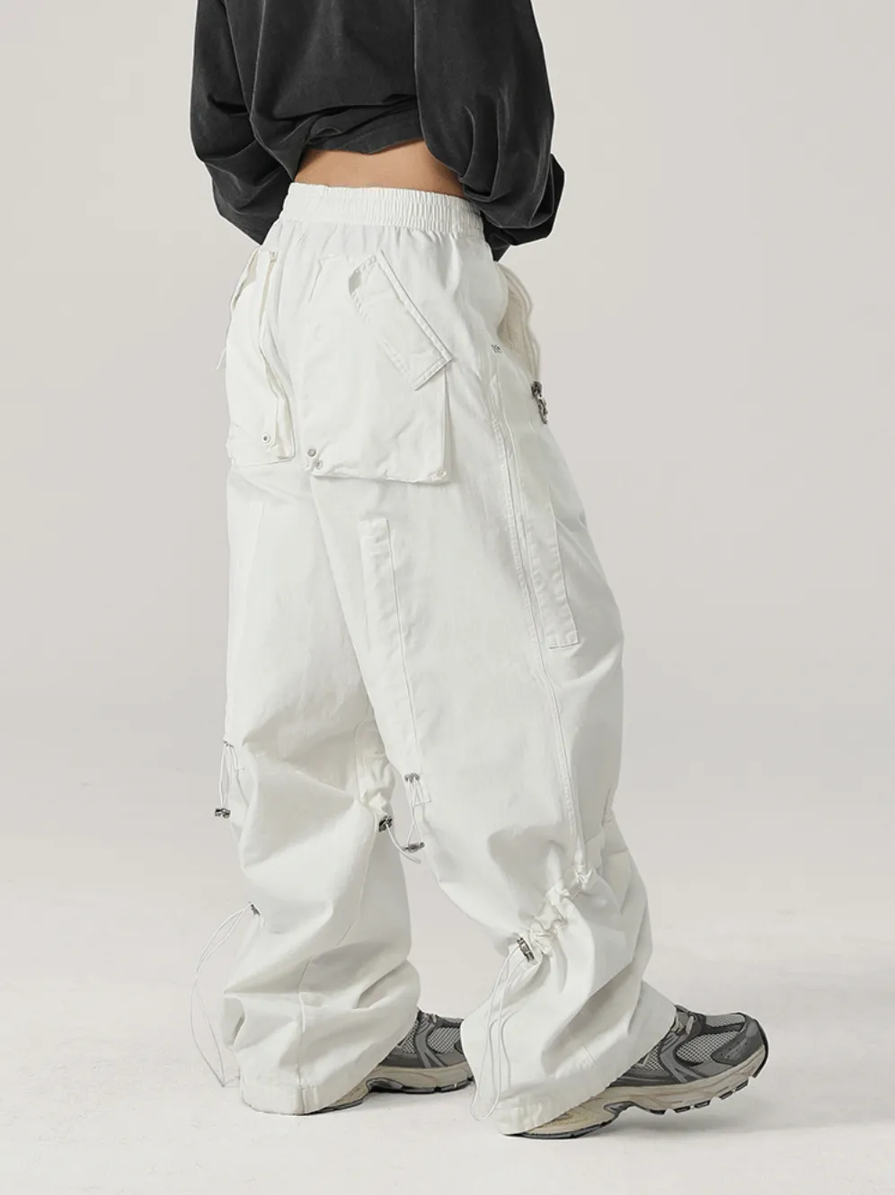 Solid Color Square Paratrooper Work Pants