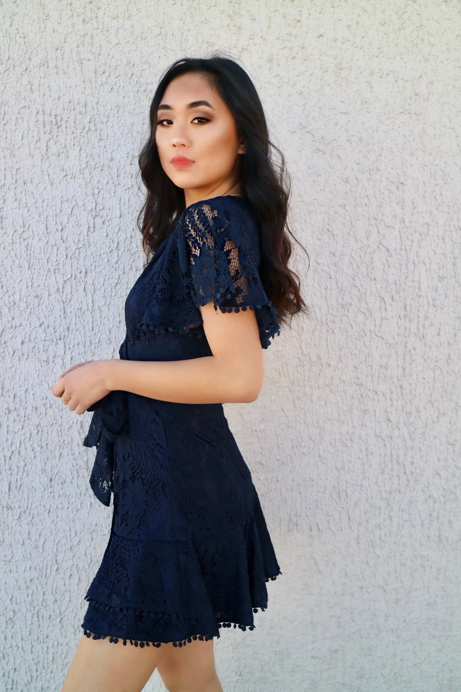 Something Sweet Lace Dress - Navy