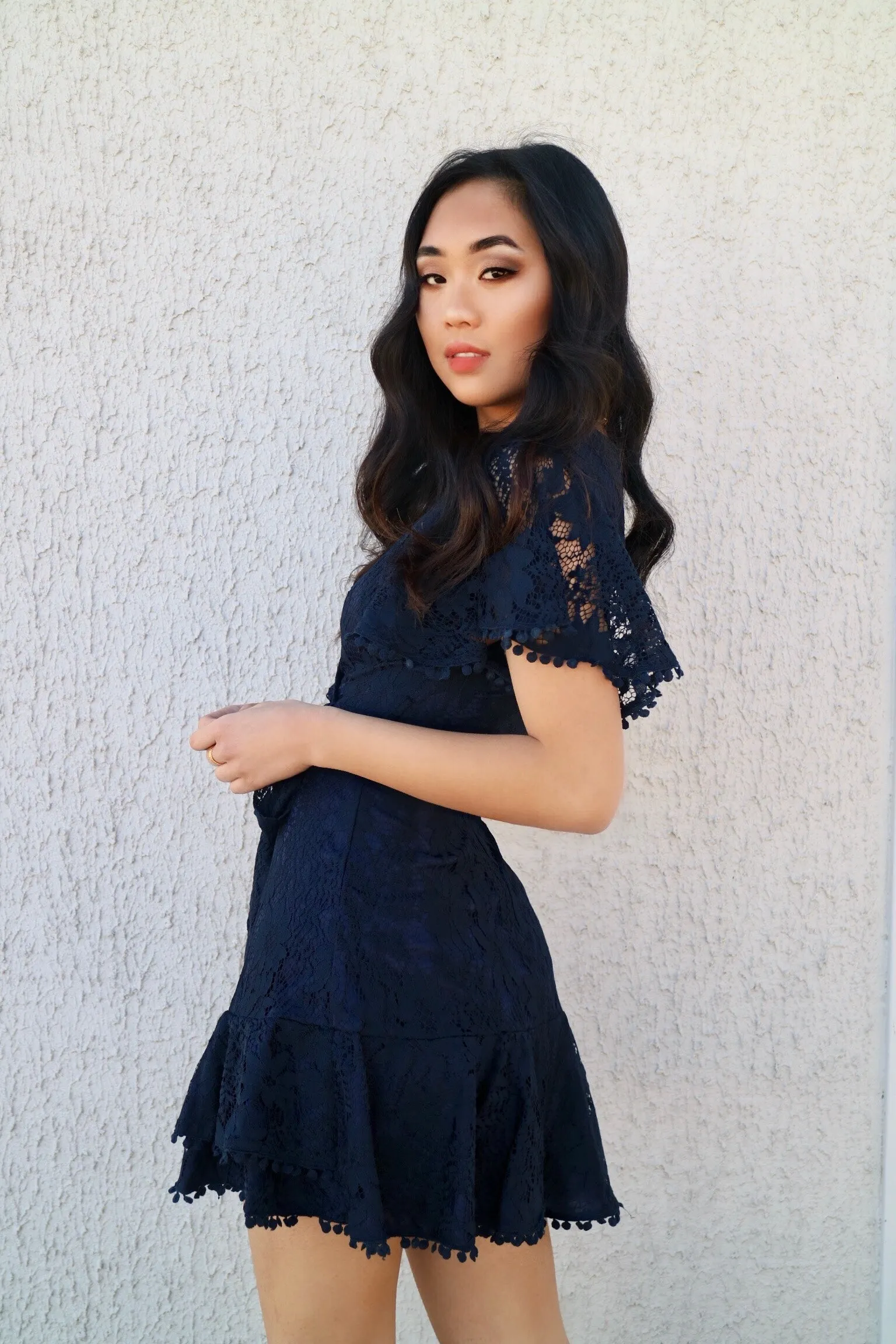 Something Sweet Lace Dress - Navy