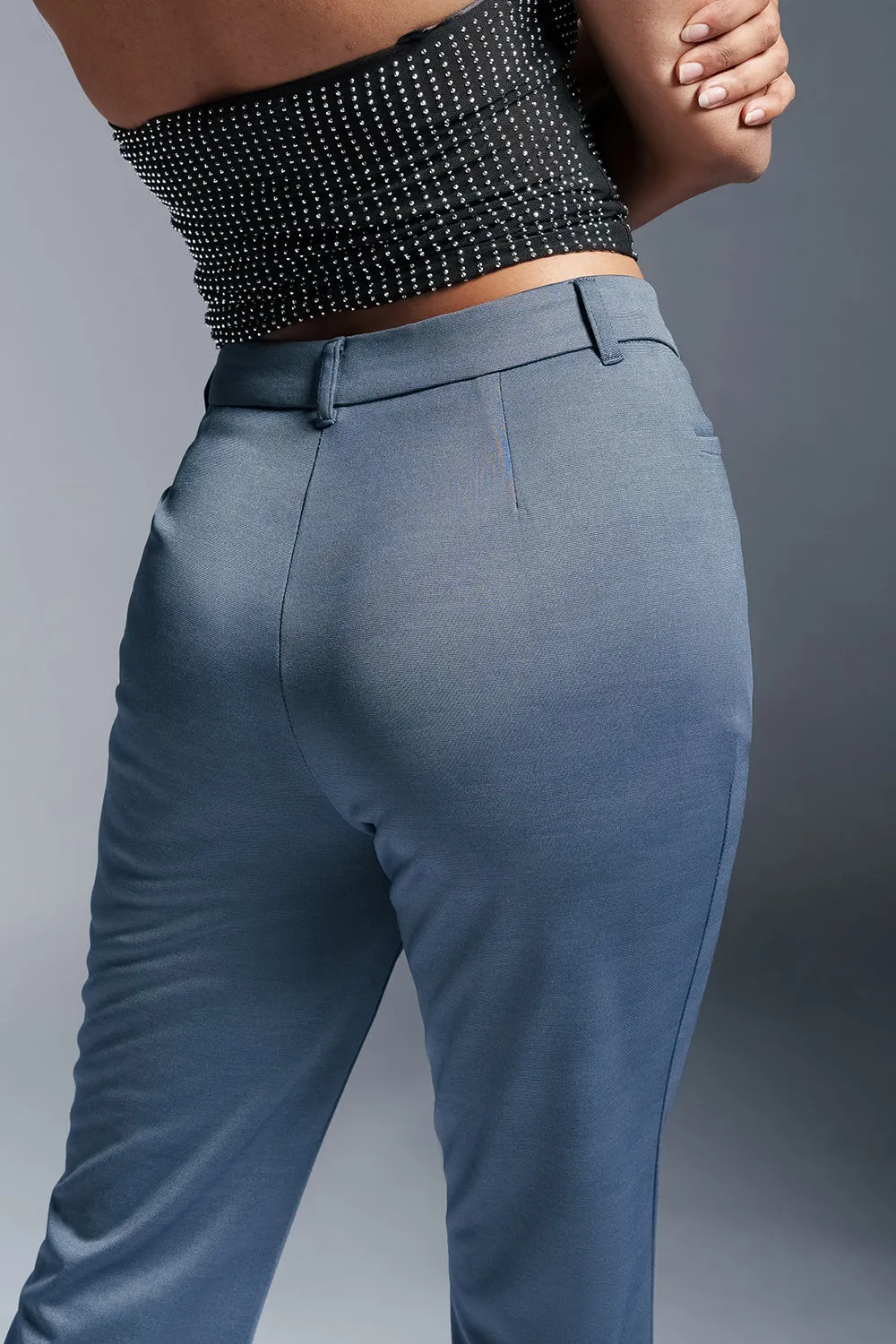 Storm Blue Bootcut Korean Pants