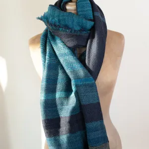 Tamaki Niime Roots Scarf/Shawl (blue, black, navy)