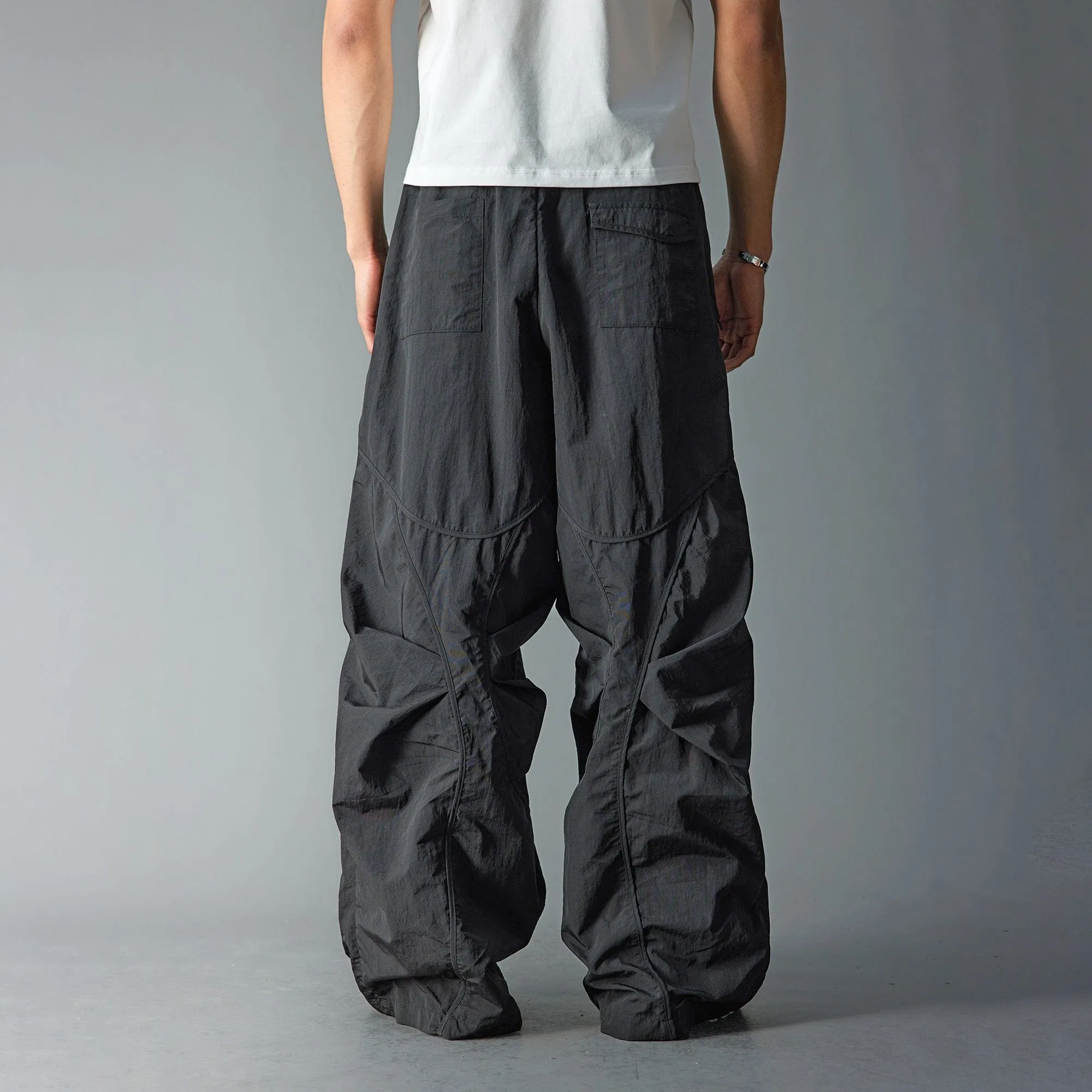 Tech Pleated Wide Leg Pants