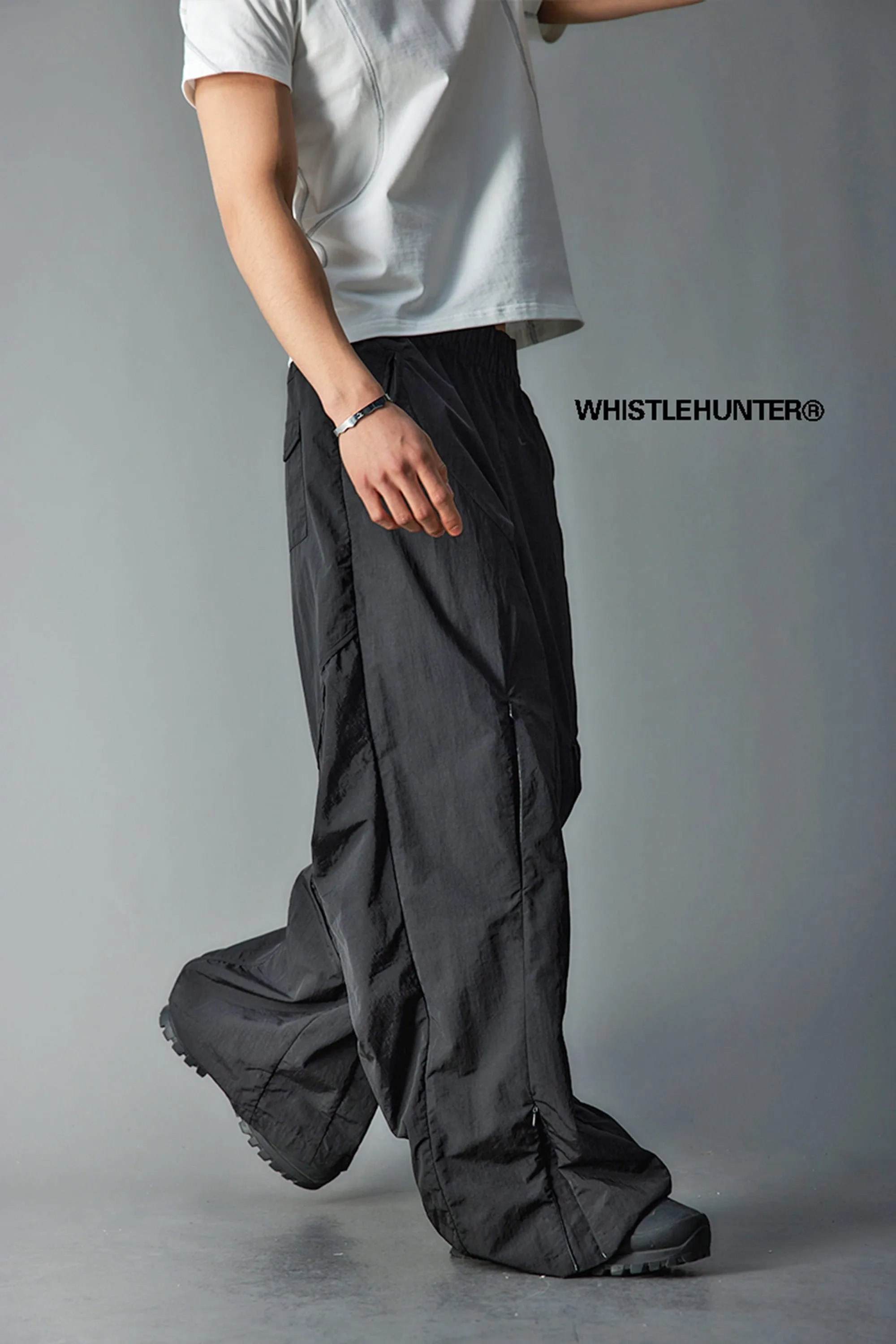 Tech Pleated Wide Leg Pants