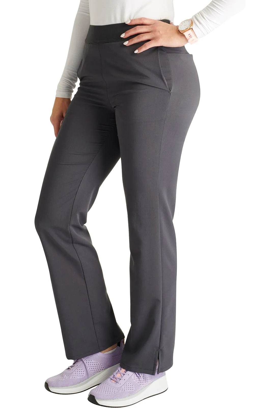 Tend Cherokee Atmos PETITE Pull-on Straight Leg Scrub Pant Pewter - Inseam 28" (71 cm) TD-CK136APPWT