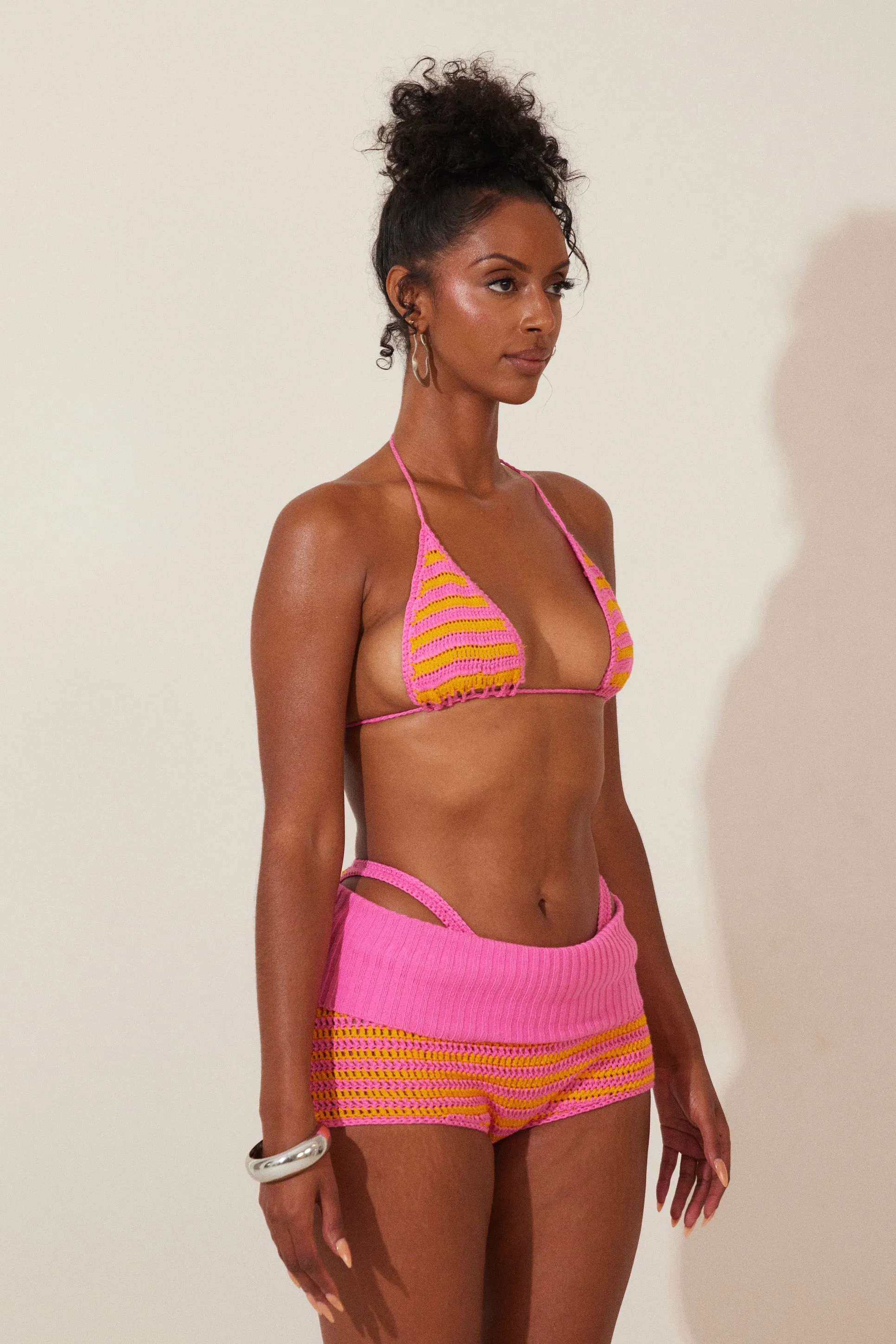 The Guerda Shorts in Pink and Orange