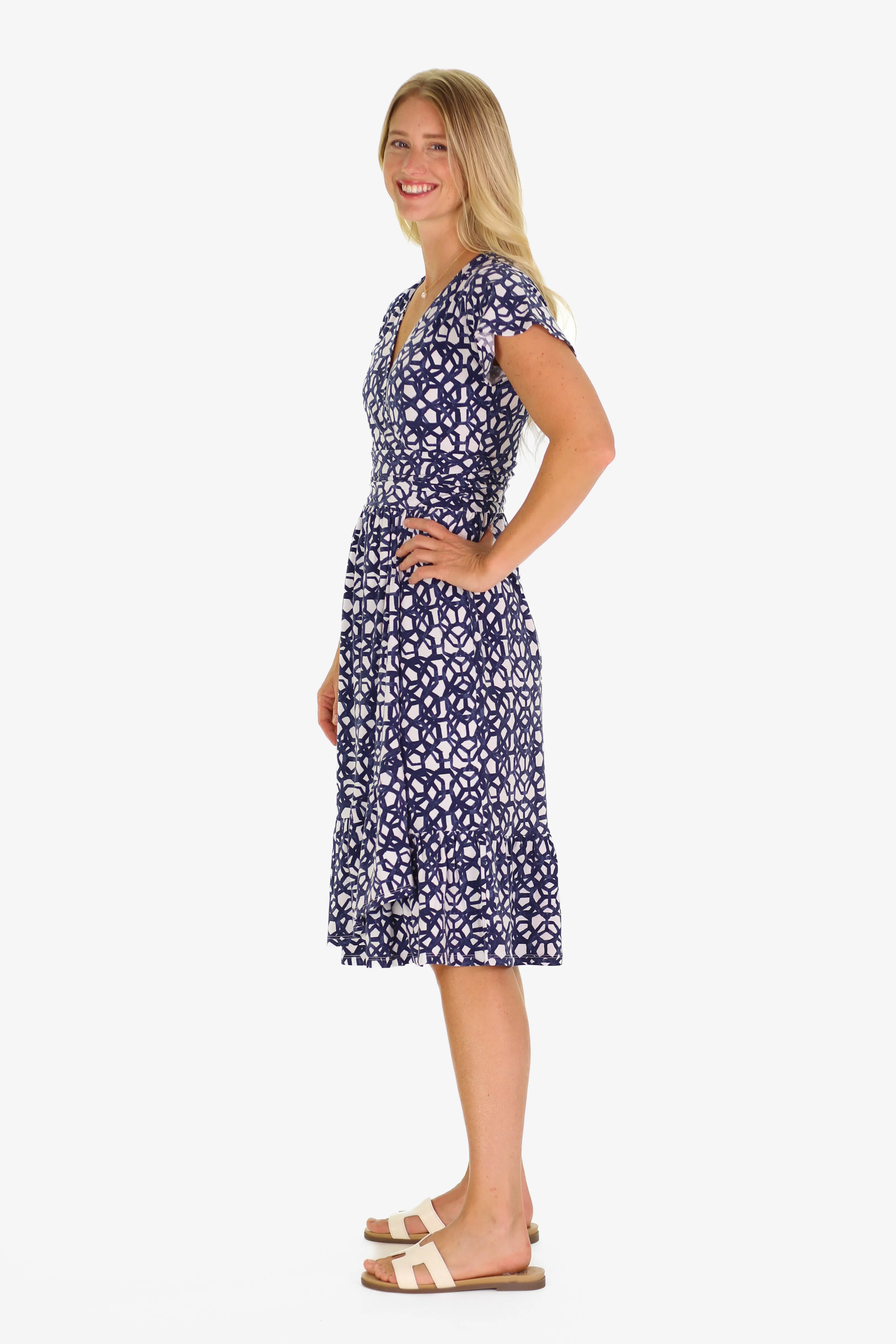 The Imani Dress in Navy Bowline