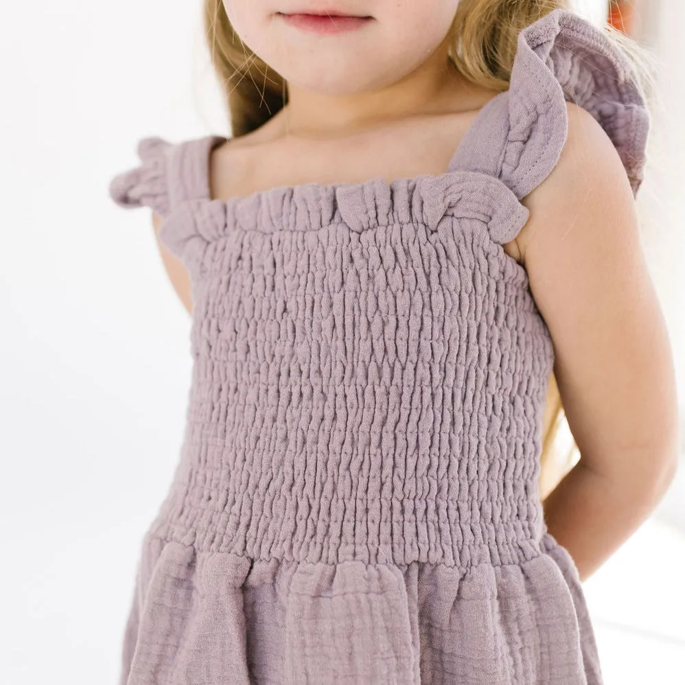 The Smocked Dress in Lavender Mist