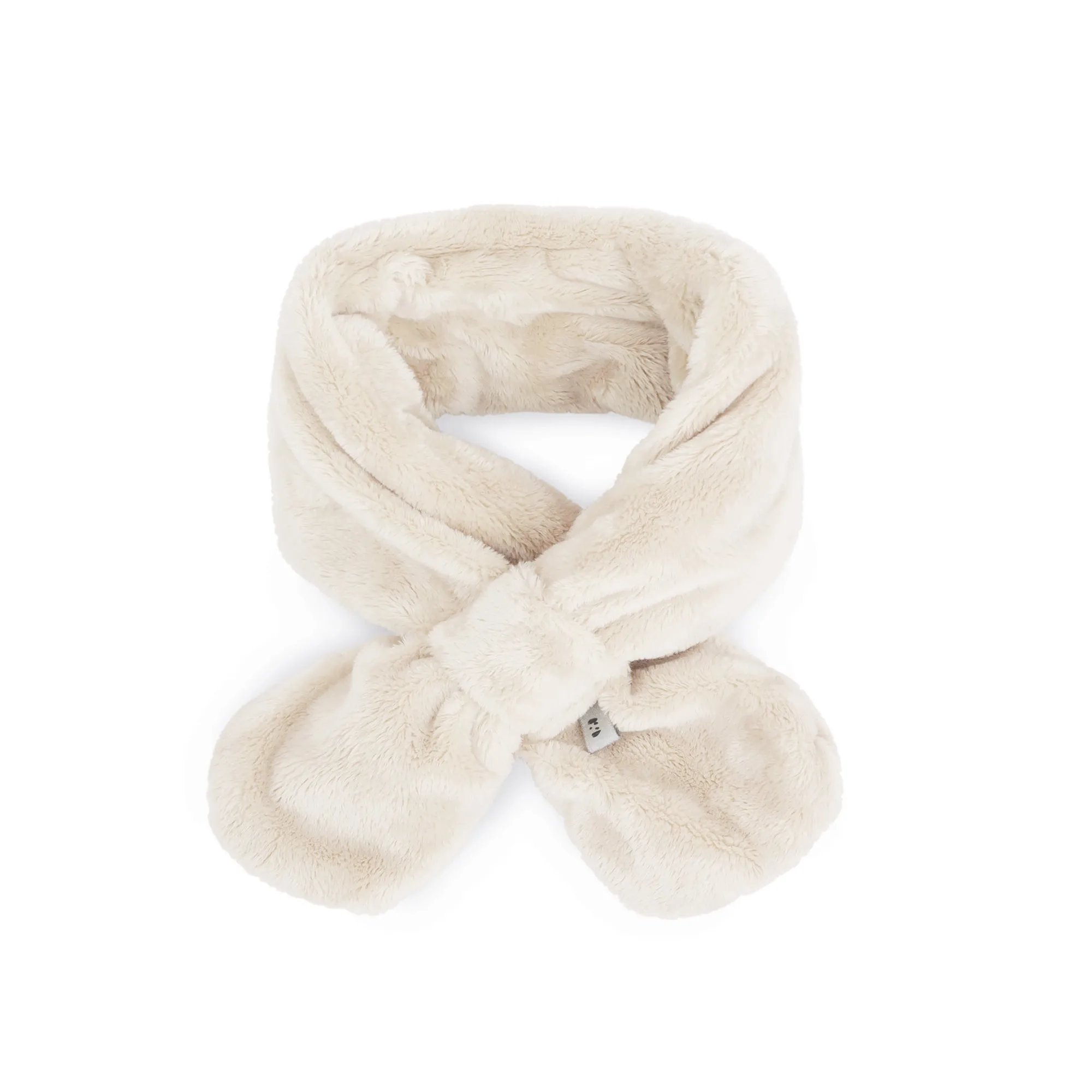 Toddler Winter Fashion Scarf Kids Warm Fluffy Thick Fleece Baby Neck Warmer | Ivory