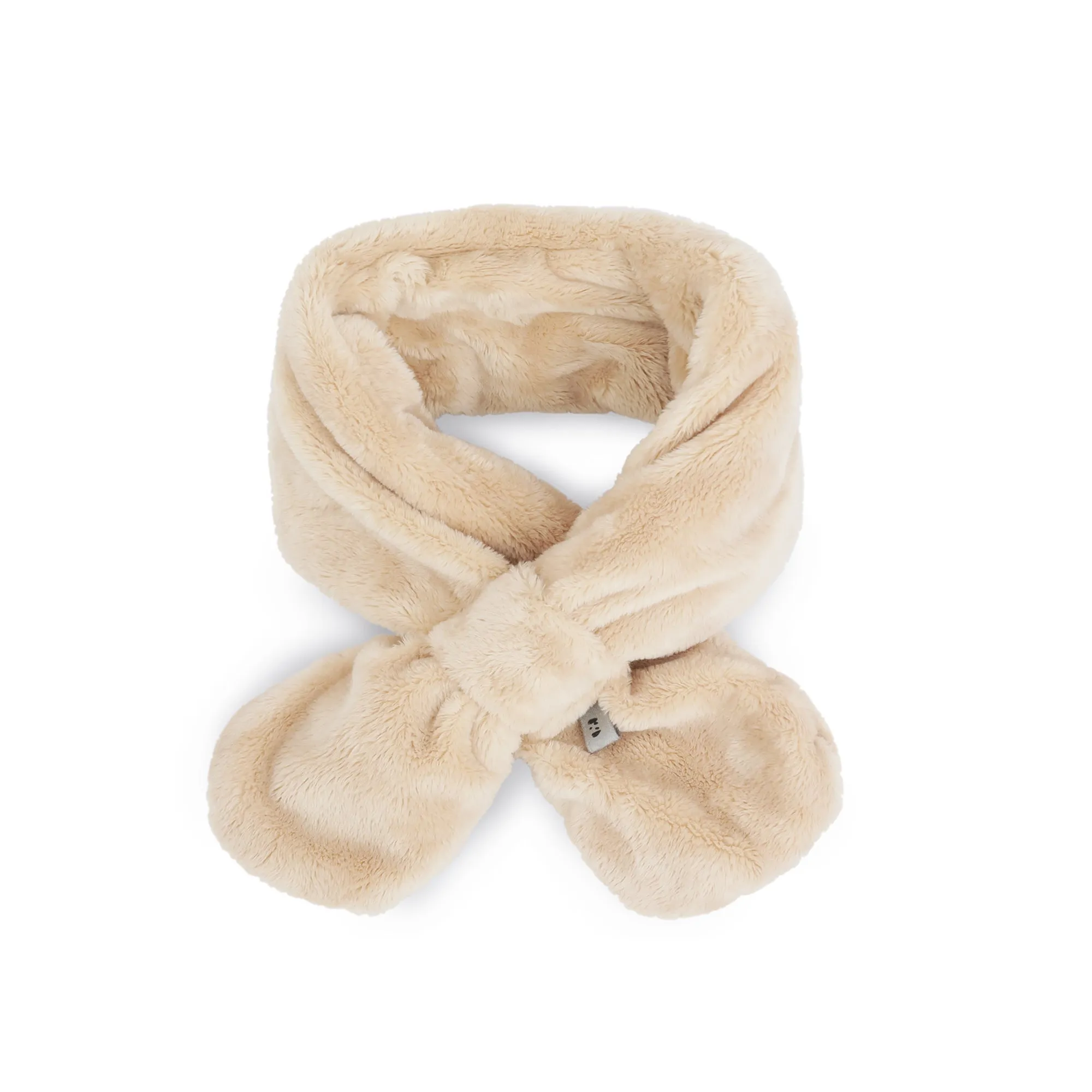 Toddler Winter Fashion Scarf Kids Warm Fluffy Thick Fleece Baby Neck Warmer | Ivory