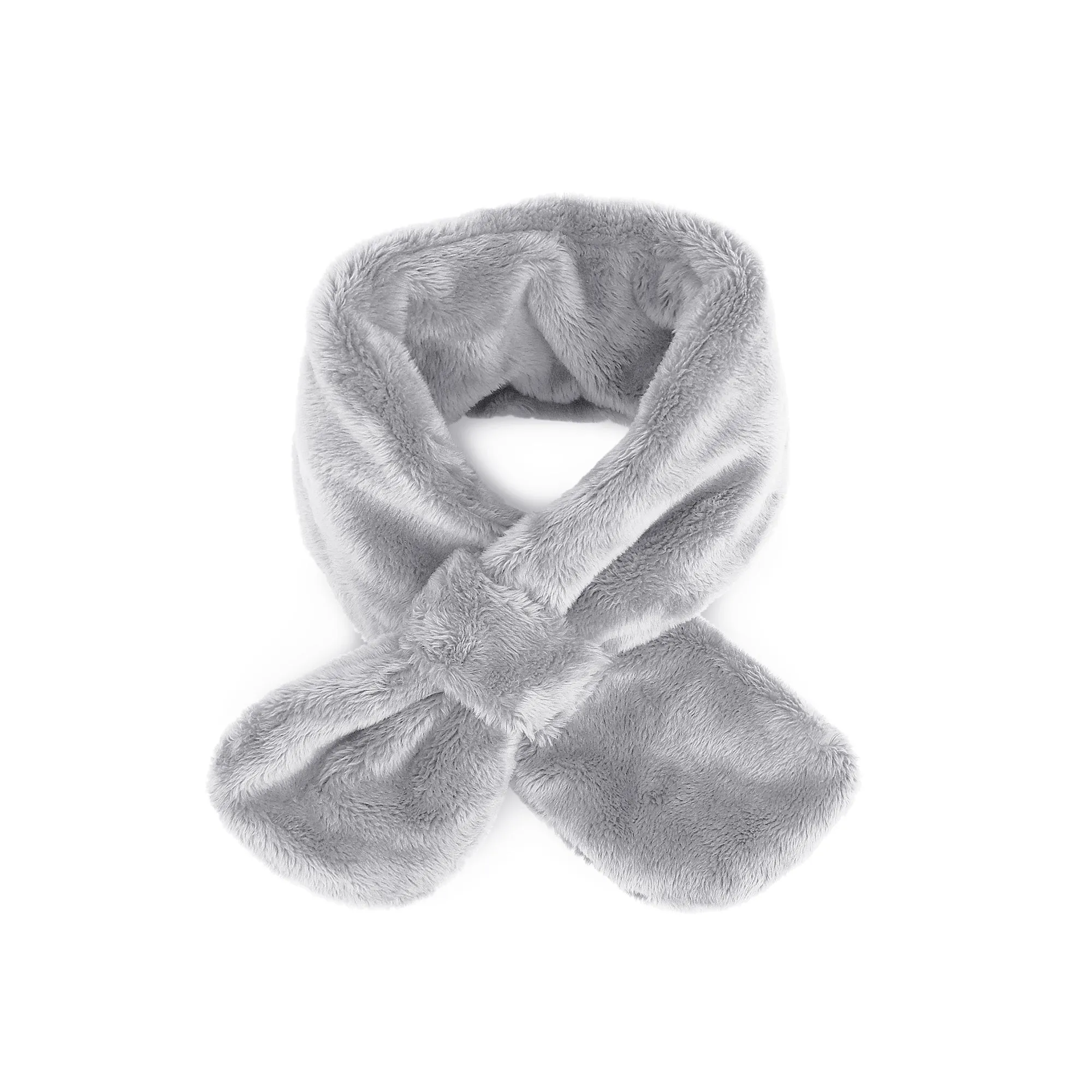 Toddler Winter Fashion Scarf Kids Warm Fluffy Thick Fleece Baby Neck Warmer | Ivory