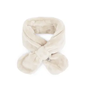 Toddler Winter Fashion Scarf Kids Warm Fluffy Thick Fleece Baby Neck Warmer | Ivory