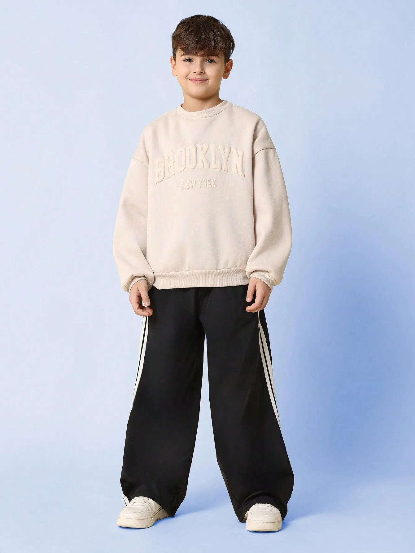 Tween Boys Crewneck Brooklyn Sweatshirt And Track Pant 2 Piece Set