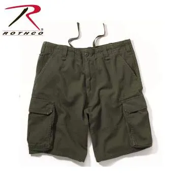 Vintage Style Solid Paratrooper Cargo Shorts