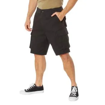 Vintage Style Solid Paratrooper Cargo Shorts