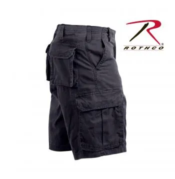 Vintage Style Solid Paratrooper Cargo Shorts