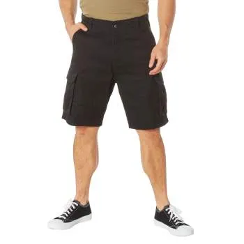 Vintage Style Solid Paratrooper Cargo Shorts