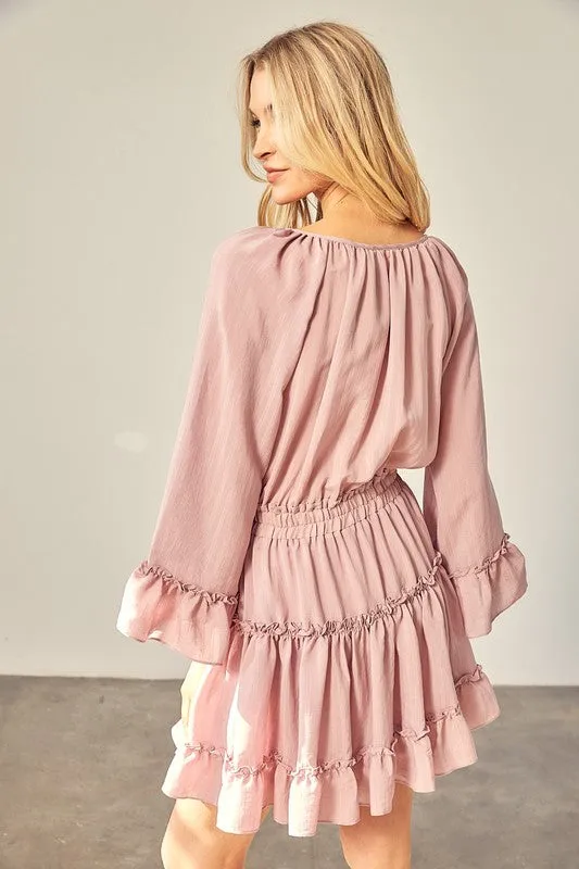 Woven Peasant Dress with an Elasticized Waist *Online Only*